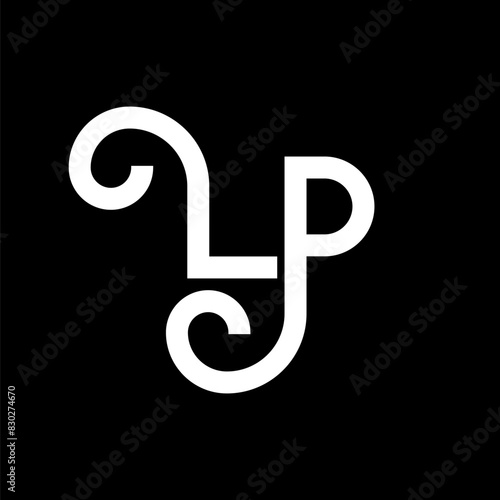 LP Letter Logo Design. Initial letters LP logo icon. Abstract letter LP minimal logo design template. L O letter design vector with black colors. lp logo