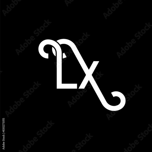 LX Letter Logo Design. Initial letters LX logo icon. Abstract letter LX minimal logo design template. L X letter design vector with black colors. lx logo