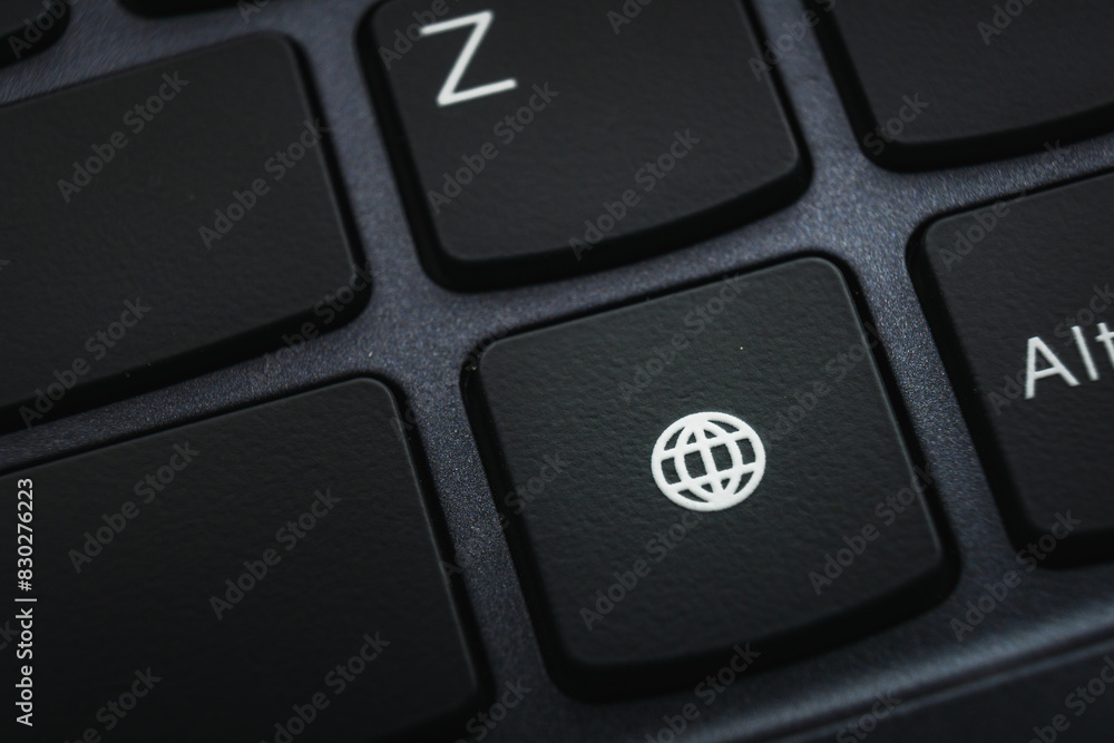World wide web button on a keyboard connecting to the internet concept World wide web button on a keyboard connecting to the internet concept