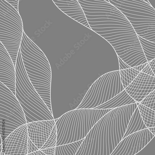 Card design with waves. Background with sea, river or water texture.