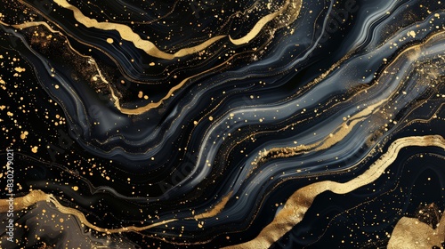 Elegant gold and black abstract design for a luxurious feel
