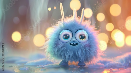 fofura adorably cute and cuddly creature radiates warmth and happiness 3d illustration