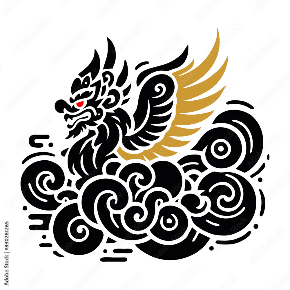 Obraz premium Singo Barong Wayang Jawa Indonesian Mythology