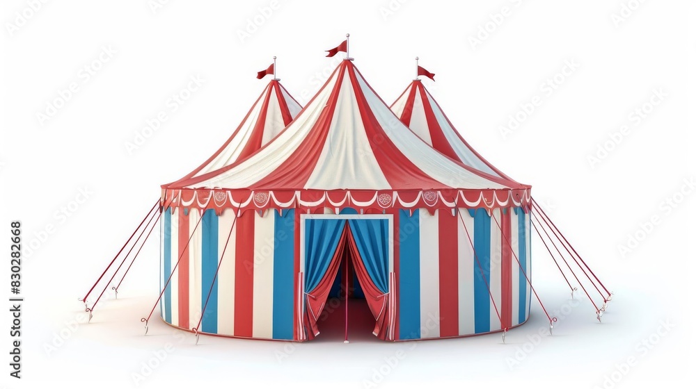 isolated circus tent carnival big top on white background digital illustration isolated circus tent carnival big top on white background digital illustration