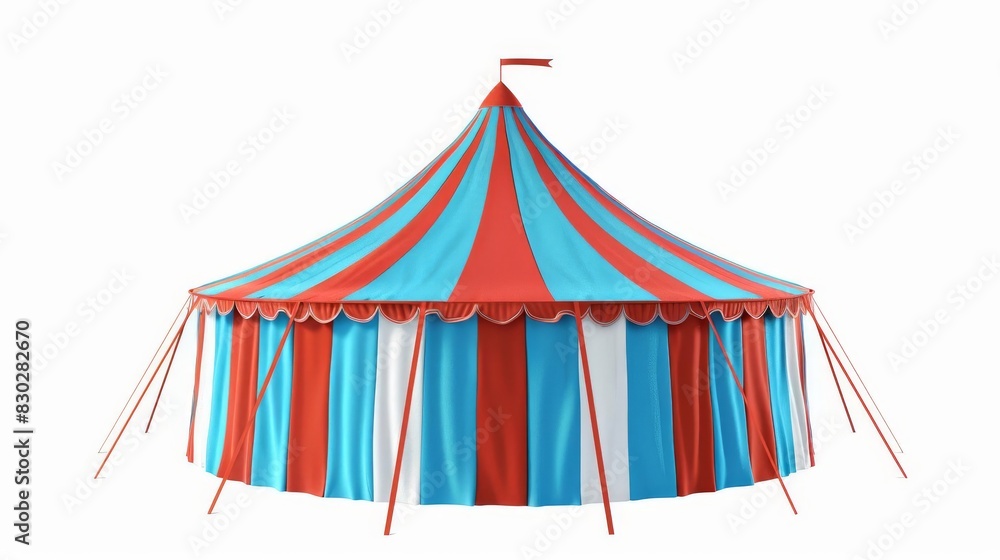 isolated circus tent carnival big top on white background digital illustration isolated circus tent carnival big top on white background digital illustration