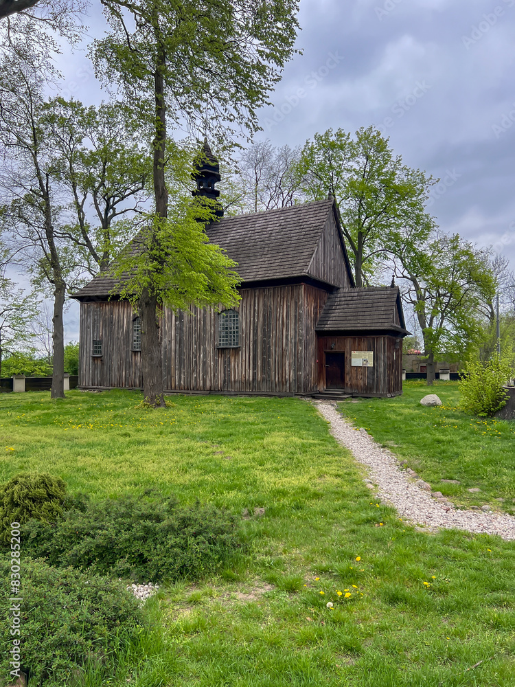 Old wooden church next to the only archcollegiate in Poland Archcollegiate of the Blessed Virgin Mary and St. Alexego in Tum (Leczyca Archcollegiate) – a church built in the 12th century in Leczyca Old wooden church next to the only archcollegiate in Poland Archcollegiate of the Blessed Virgin Mary and St. Alexego in Tum (Leczyca Archcollegiate) – a church built in the 12th century in Leczyca