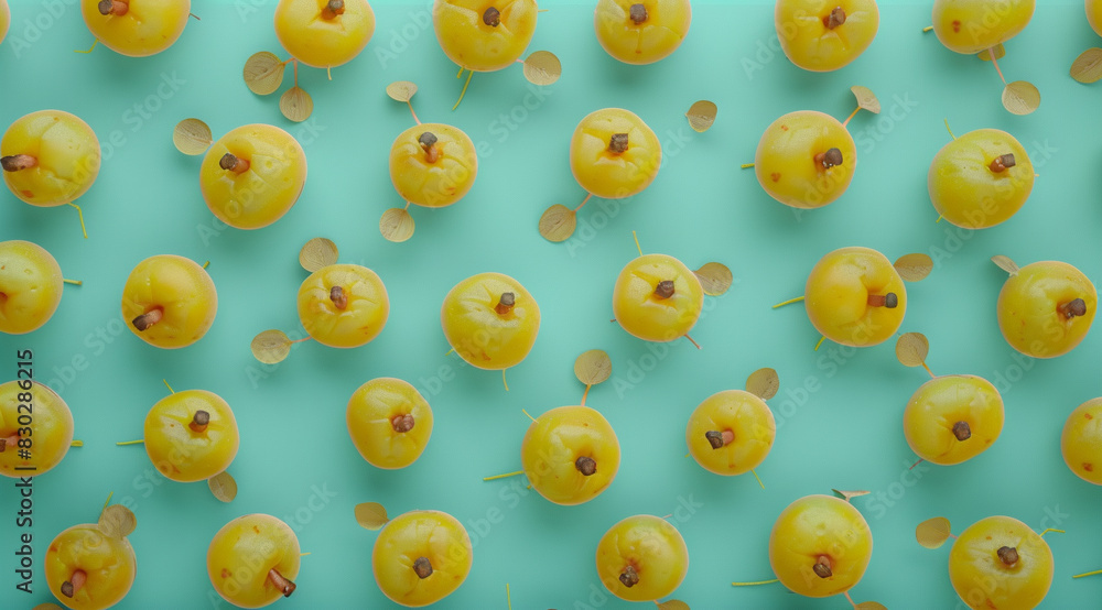 Fresh potatoes on a blue background. Flat lay Fresh potatoes on a blue background. Flat lay