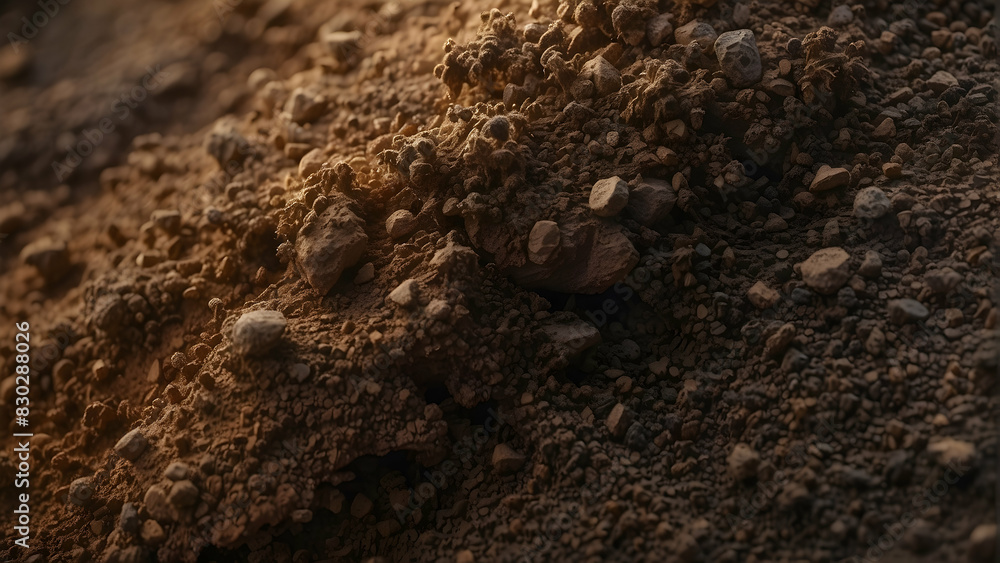 Close-up of textured dry soil Close-up of textured dry soil