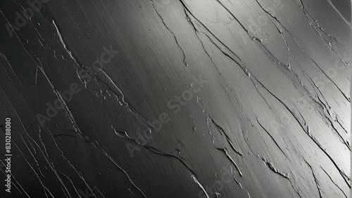 Dark textured metallic surface with scratches photo