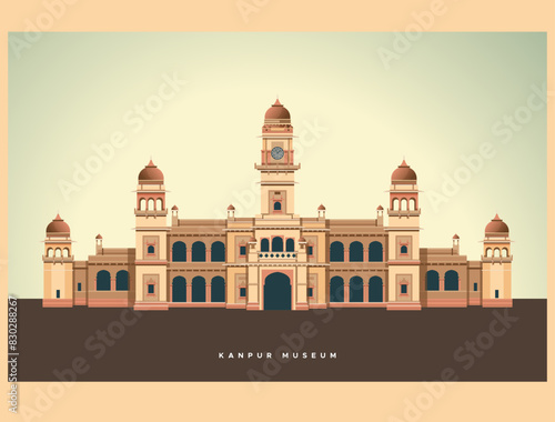 Kanpur Sangrahalaya - Kanpur Museum - Uttar Pradesh - Stock Illustration