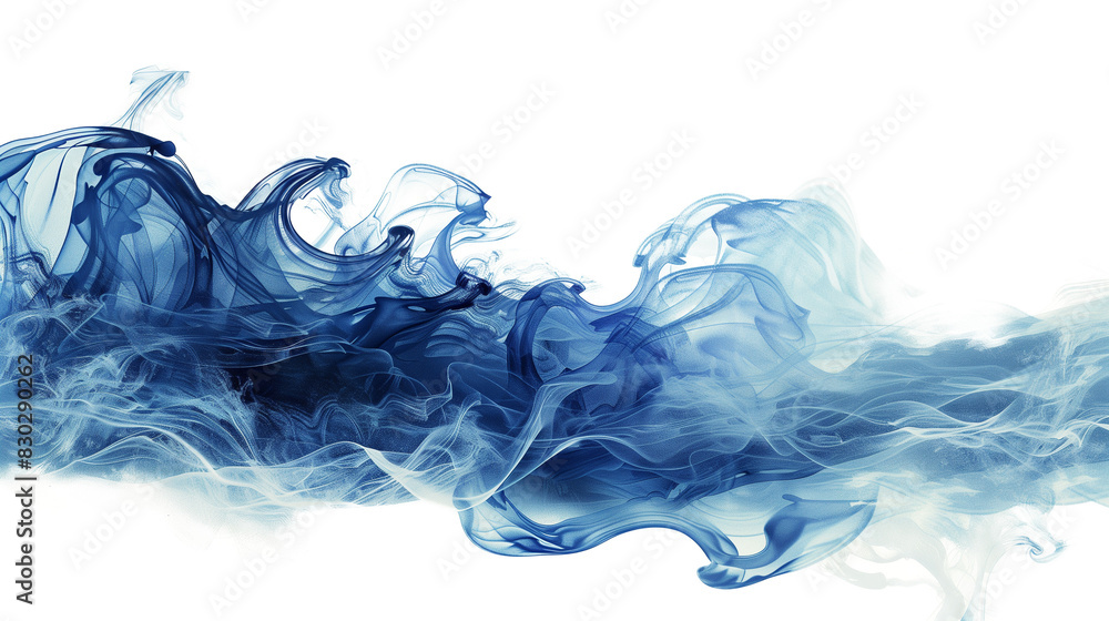 abstract blue waves, smooth smoke abstract blue waves, smooth smoke