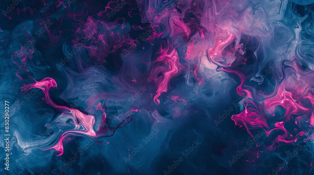 Obraz premium Energy and elegance: cerise indigo swirling patterns backdrop
