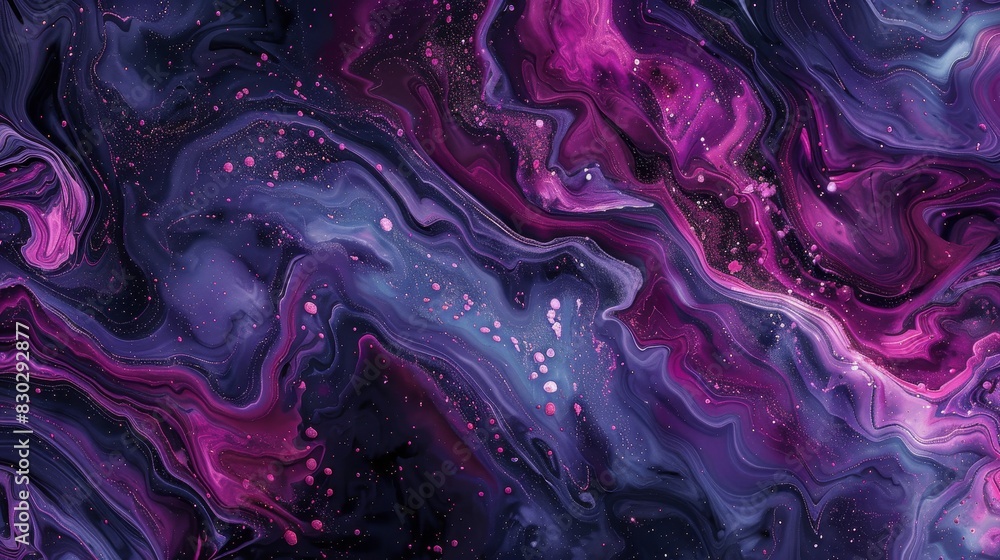 Obraz premium Bright periwinkle and rich maroon blend with marbled textures backdrop