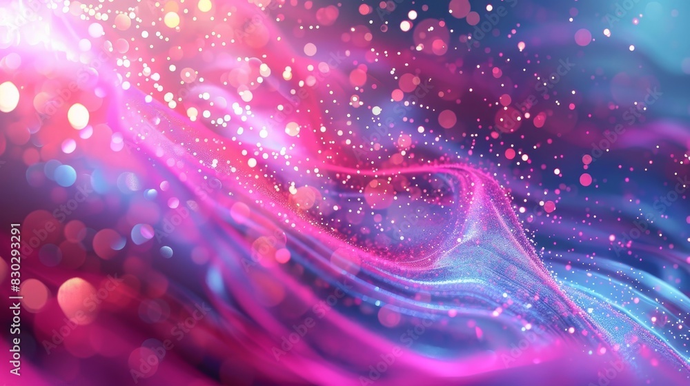 Energetic abstract: magenta cyan glowing particles & streaks backdrop Energetic abstract: magenta cyan glowing particles & streaks backdrop