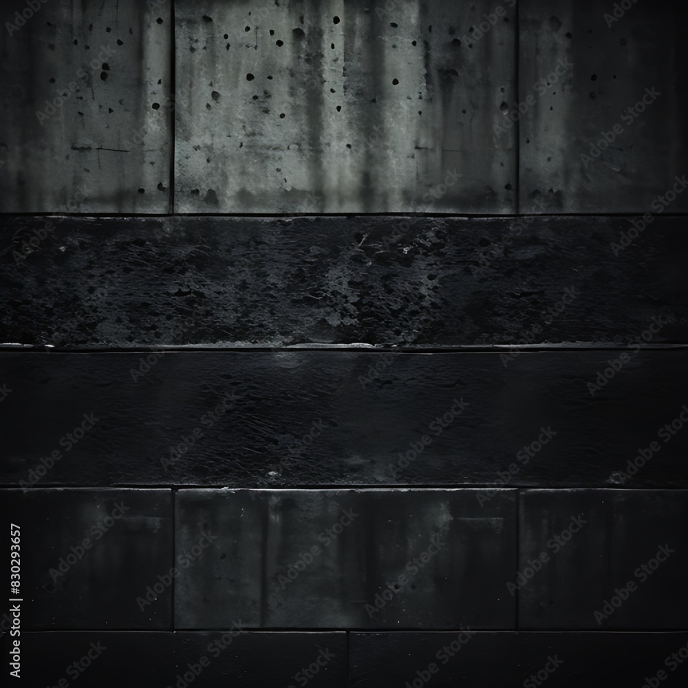 Fototapeta premium Black wall texture rough background dark concrete floor or old grunge background with black, Black or dark gray rough grainy stone texture background