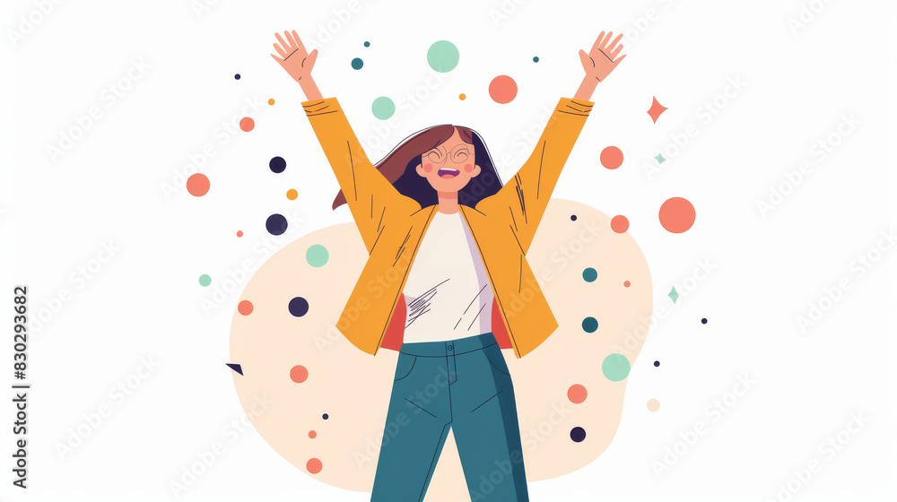 custom made wallpaper toronto digital Businesswoman success concept