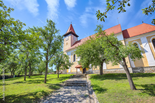Amazing view of Evangelical C.A. Cisnadioara Michelsberg  in Romania. photo