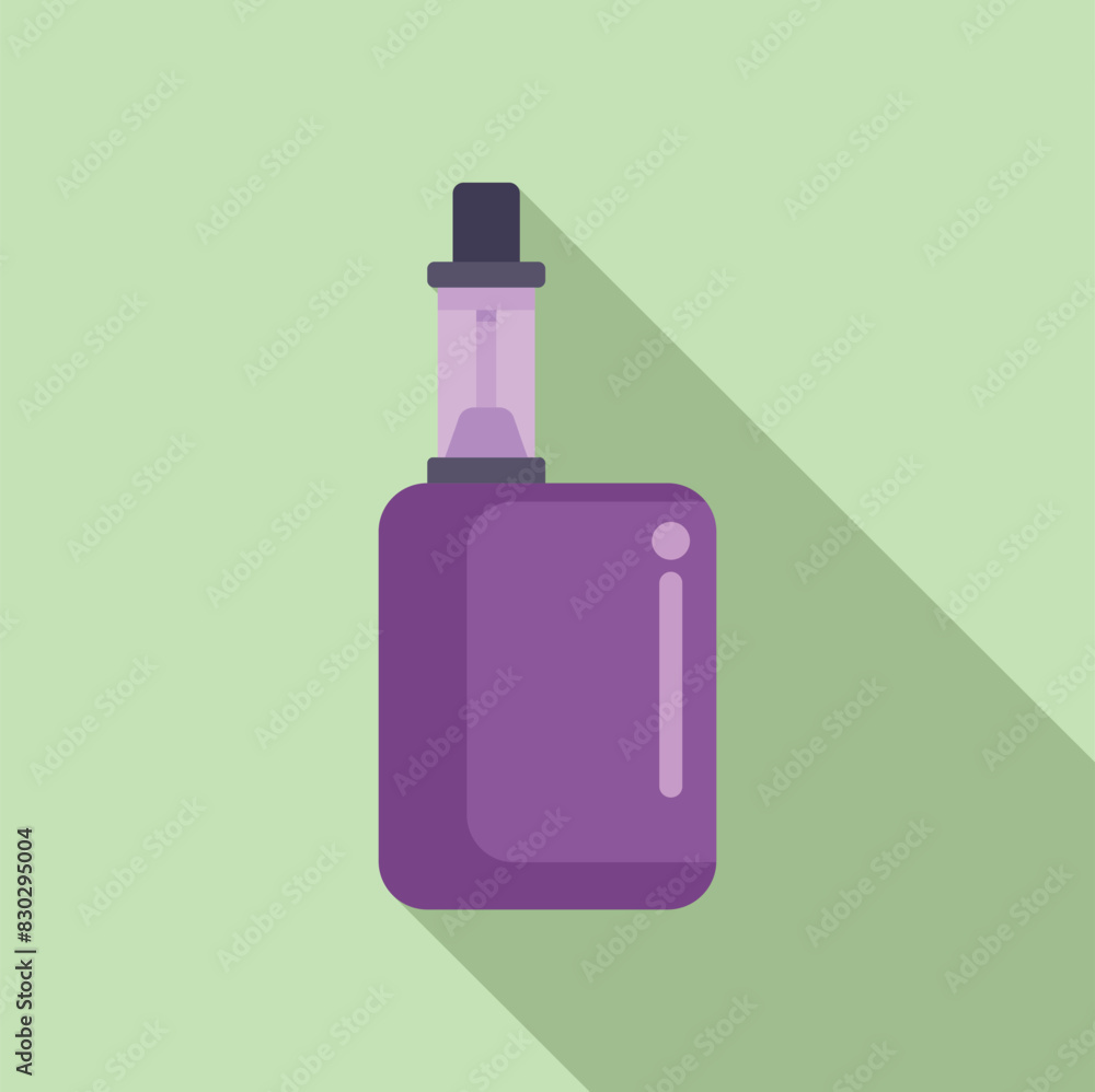 Modern flat design illustration of a purple perfume spray bottle on a pastel background Modern flat design illustration of a purple perfume spray bottle on a pastel background
