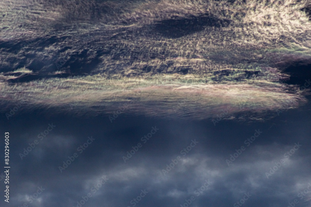 Fototapeta premium metalic colorise clouds in beautiful sky