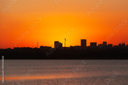 Brasília skyline at sunset