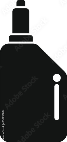 Vector image featuring the silhouette of a spray bottle, symbolizing cleaning and hygiene