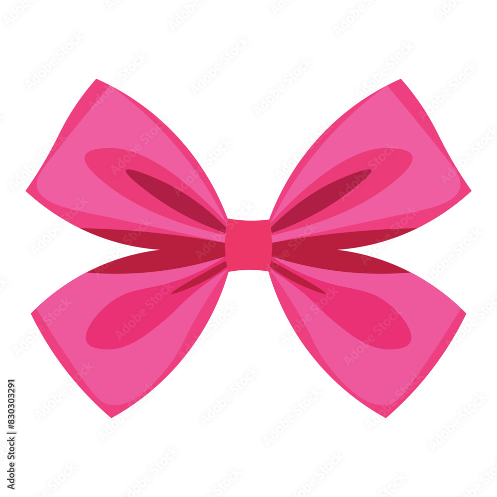 Pink ribbon bow decoration vector illustration, beautiful ribbon bow tied isolated on white background, decorative bowtie image Pink ribbon bow decoration vector illustration, beautiful ribbon bow tied isolated on white background, decorative bowtie image