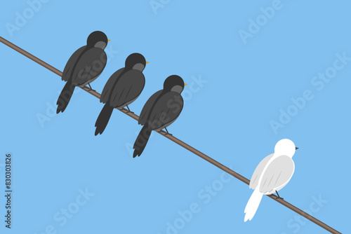 3D Isometric Flat Vector Illustration of Individuality, Courage and Leadership