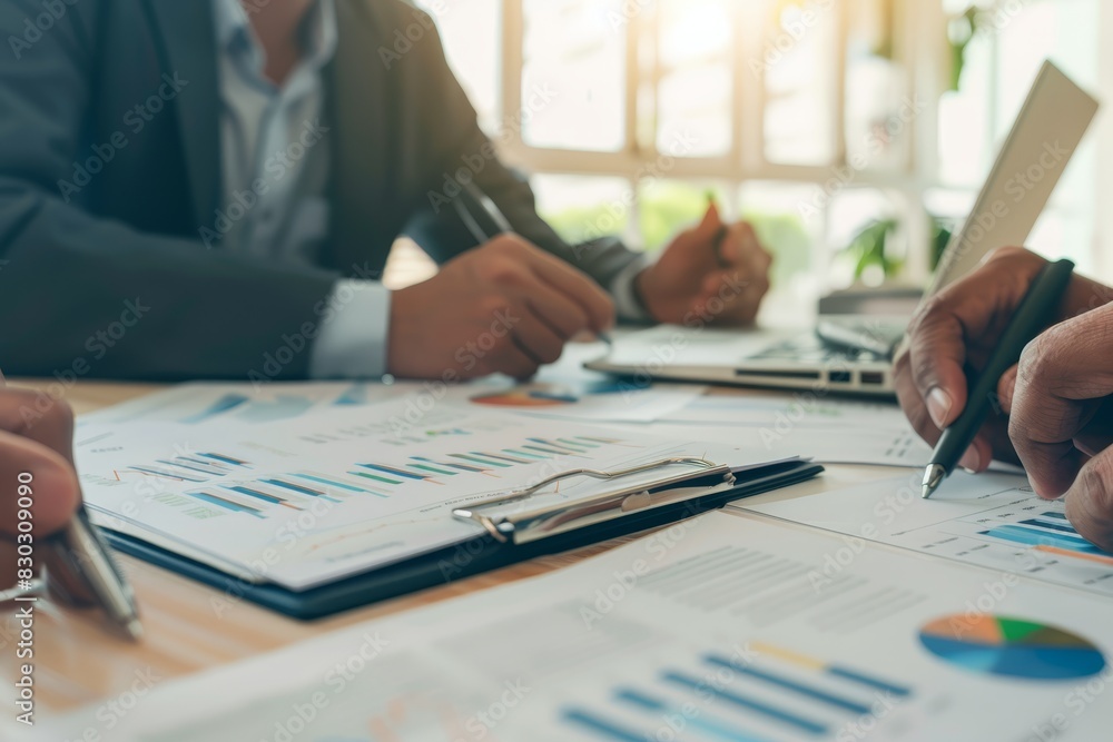 © Bernardo - Collaborative Financial Planning: Business Professionals Reviewing Reports