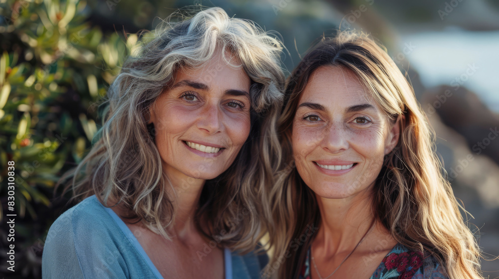 Close-Up Portrait of Joyful Mother and Daughter Close-Up Portrait of Joyful Mother and Daughter