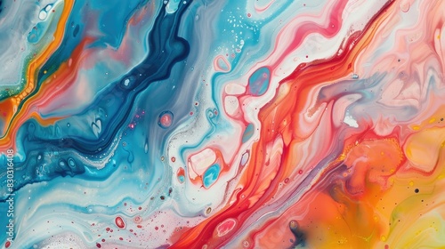 Wallpaper Mural Abstract Painting with Marble Effect in Contemporary Art Torontodigital.ca