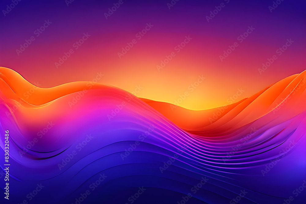 Pattern with gradient color in mix of purple and orange with blurred effect