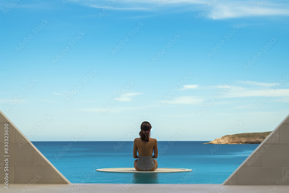 Fototapeta premium Modern Serenity by the Sea