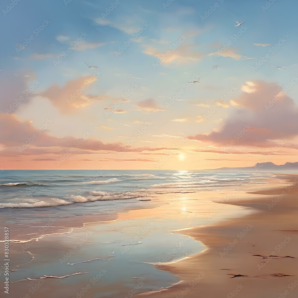 Fototapeta premium sunset over the sea