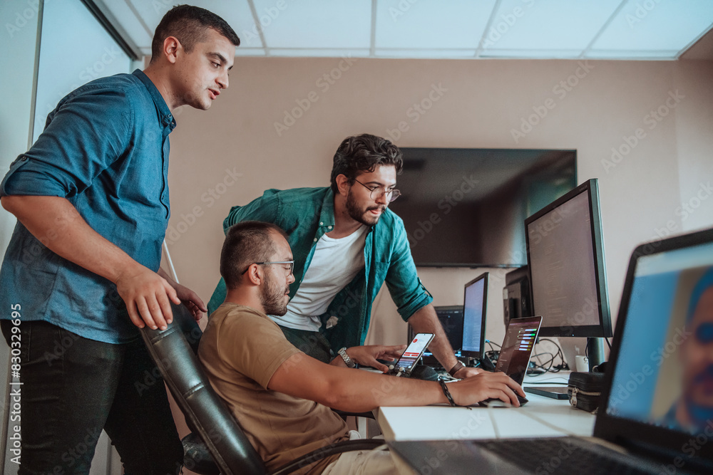 Programmers engrossed in deep collaboration, diligently working together to solve complex problems and develop innovative mobile applications with seamless functionality. Programmers engrossed in deep collaboration, diligently working together to solve complex problems and develop innovative mobile applications with seamless functionality.