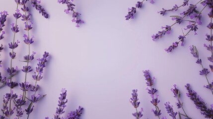Minimalist lavender mockup frame on a pastel purple background