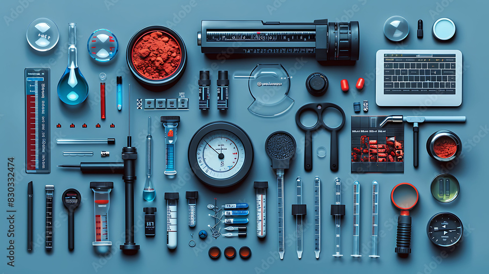Infographic detailing chemistry of forensic analysis including