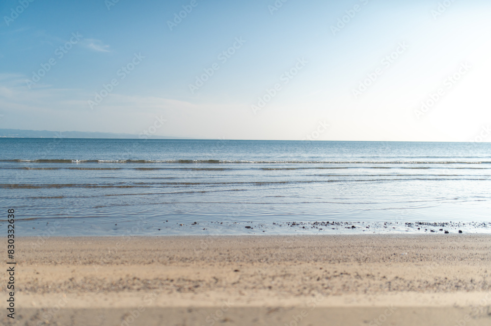 砂浜と波 砂浜と波