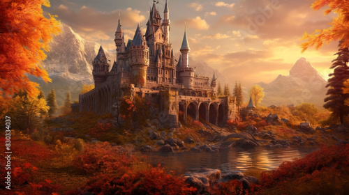Abandoned castle. surreal mystical fantasy artwork.  © lali