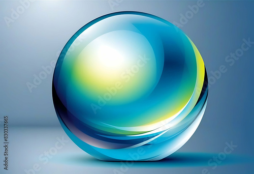 Abstract Design with Glass Sphere