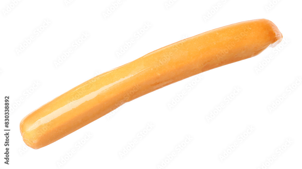 Fresh raw sausage isolated on white. Ingredient for hot dog Fresh raw sausage isolated on white. Ingredient for hot dog