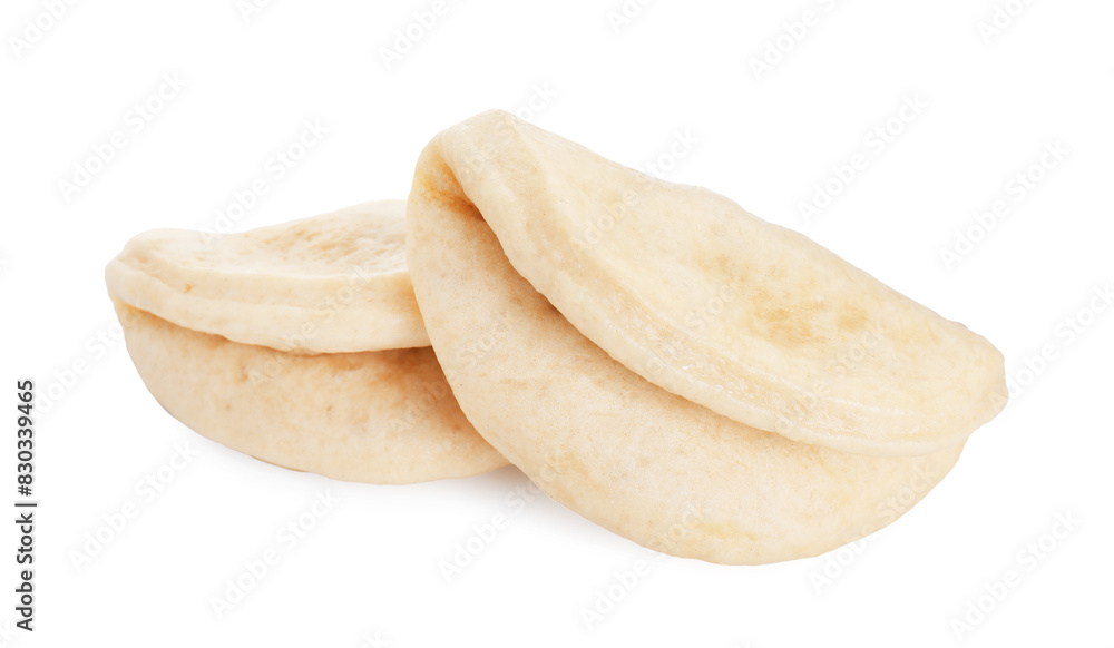 Delicious lotus leaf buns isolated on white Delicious lotus leaf buns isolated on white