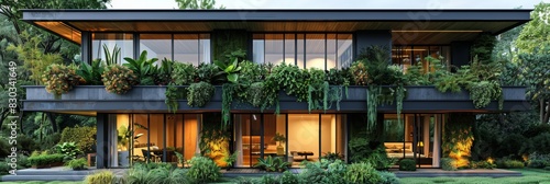 Green urban sanctuary  Modern private house built for environmental sustainability