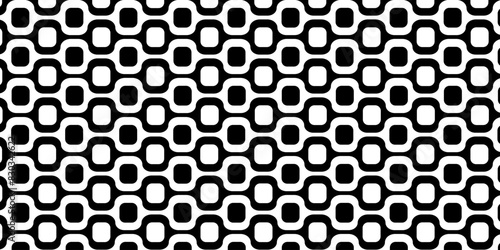 Ipanema sidewalk pattern. Famous beach boardwalk in Rio de Janeiro. Brasilian symbol. Repeating black and white texture with optical illusion in Portuguese pavement style. Vector graphic illustration.