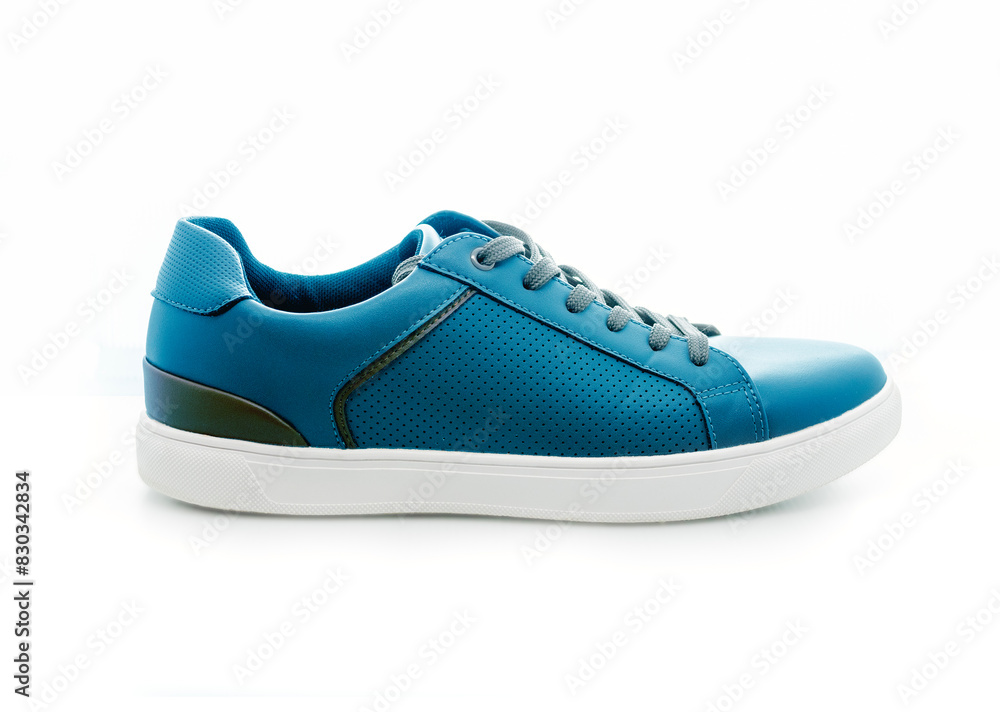 blue sneakers isolated on white background blue sneakers isolated on white background