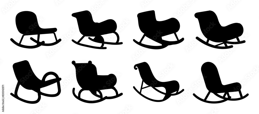 Sleigh silhouette set vector design big pack of illustration and icon Sleigh silhouette set vector design big pack of illustration and icon