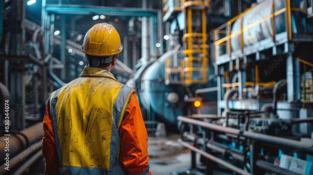 Safety protocols in action during industrial tasks Safety protocols in action during industrial tasks