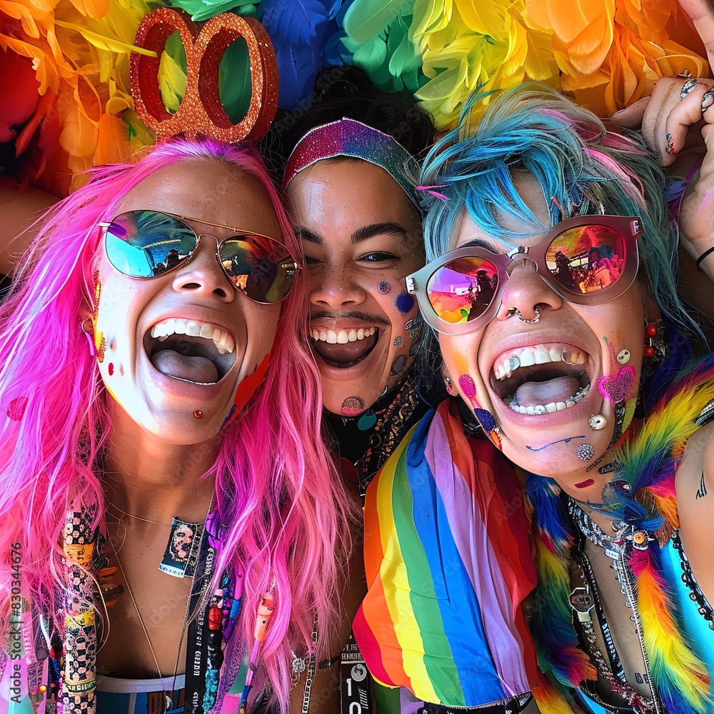 crowd celebrating pride month crowd celebrating pride month