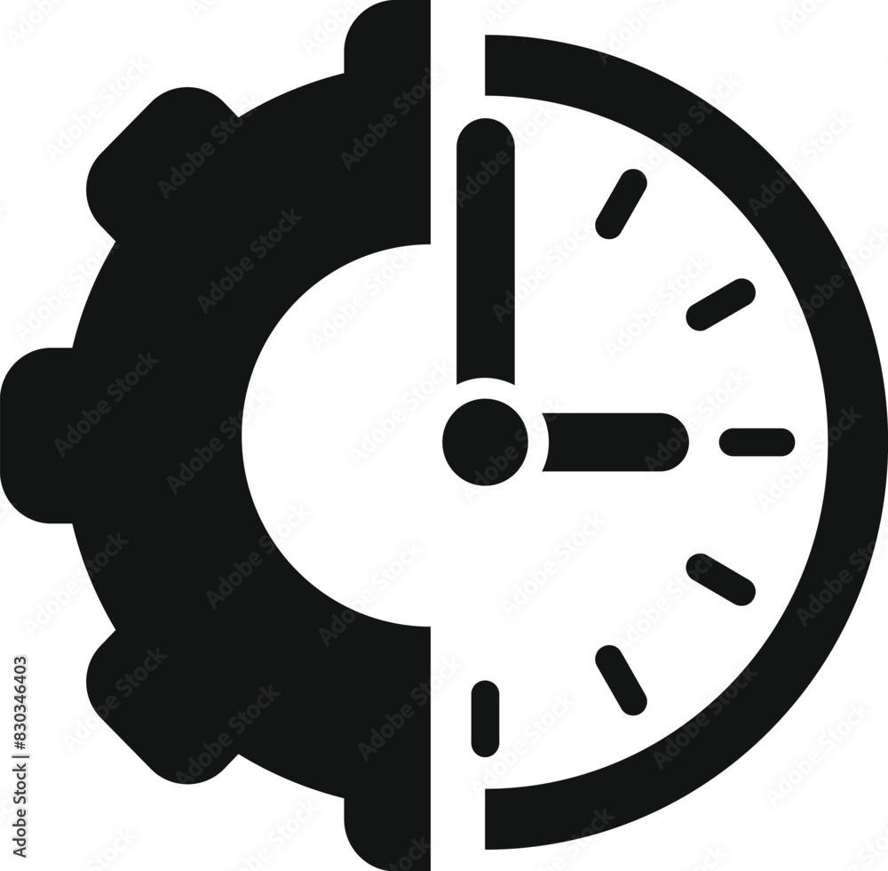 Abstract speed concept icon with time, clock, gear, and vector elements in black and white. This illustration symbolizes efficiency, productivity, motion, deadline, urgency, and technology Abstract speed concept icon with time, clock, gear, and vector elements in black and white. This illustration symbolizes efficiency, productivity, motion, deadline, urgency, and technology