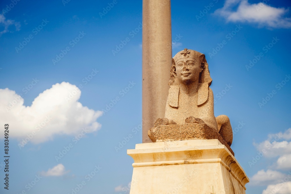 Statue of Pompey's Pillar in Alexandria