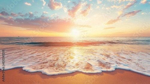 A beach with a setting sun, illustrating the peaceful and endless nature of freedom